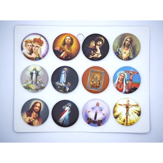 เข็มกลัด 3.2cm/4.4cm Jesus จีซัส ซุส Christ คริส  กางเขน cross Reiligion ศาษนา  Badge