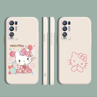 เคสโทรศัพท์มือถือซิลิโคนลายการ์ตูนคิตตี้น่ารักสําหรับ Oppo Reno6 Z 5G Reno 5 Pro 4 4G 3 Reno2 Z F