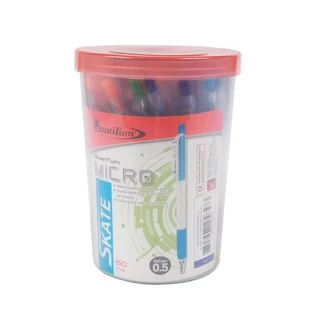 ปากกาลูกลื่น Quantum ควอนตั้ม 0.5 มม.รุ่นไมโคร micro (หมึกน้ำเงิน/แดง) 12 หรือ 50 ด้าม ปากกาควอนตั้ม