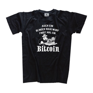 คอตต้อนคอกลมลดกระหน่ํา เสื้อยืดลําลอง แขนสั้น คอกลม พิมพ์ลายสกุลเงิน Bitcoin S-3- EFabhf18MHdikc73S-5XL