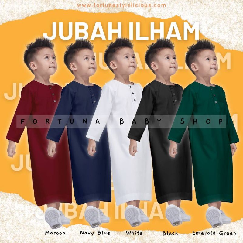 (NB~3Y) Jubah Ilham Kids Fortuna Jubah Ilham Budak Fortuna