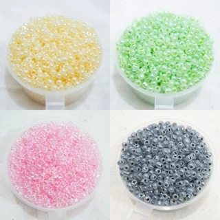 [A17-A32] ลูกปัดเม็ดทราย 3มิล 25g+ (800เม็ด+)