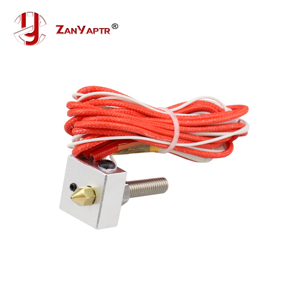 Hot End Kit MK7 MK8 0.4 มม.หัวฉีด Extruder คอ 12V 24V 40W เครื่องทําความร้อนเทอร์มิสเตอร์อลูมิเนียมเ