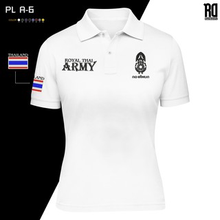 PL A-6 เสื้อโปโลกองทัพบกหญิง งานปักเนื้อผ้าจูติTK