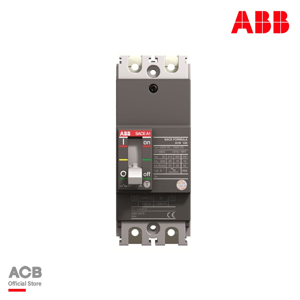ABB : 1SDA066506R1 Moulded Case Circuit Breaker (MCCB) FORMULA (36kA): A1N 125 TMF 100 2P F F