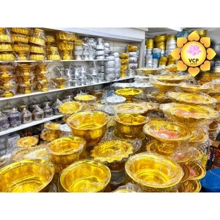 พานโตก พานเงิน พานทอง พลาสติก ขนาด 12/14/16/18 ซม
