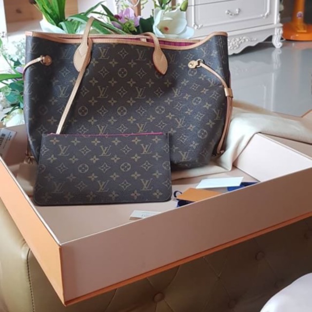 LV neverfull  ไซส์ MM มือสอง likenew ปี 2017