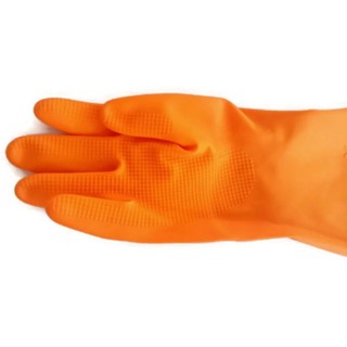 Eagle One Orange Rubber Gloves ถุงมือยาง Size L 1คู่ (สีเหลือง)