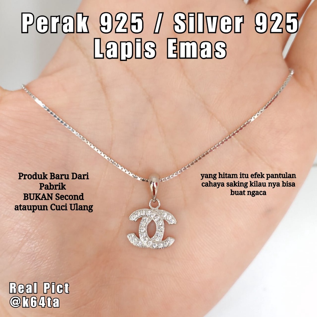 Putih ของแท้ 925 เงินสเตอร์ลิงผู้หญิง & 39; s สร้อยคอที่สวยงามสีขาวชุบทองสแตนเลสของแท้ผู้หญิง k64ta