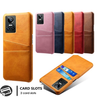 เคสโทรศัพท์มือถือหนัง PU กันกระแทก พร้อมช่องใส่บัตร หรูหรา สําหรับ Realme GT NEO3 5G