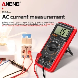 ANENG One Set DT9205A มัลติมิเตอร์แบบดิจิตอล, ช่วงอัตโนมัติพร้อมความต้านทานกระแสไฟ AC/DC Capacitance และการทดสอบทรานซิสเตอร์พร้อมฟังก์ชั่น NCV