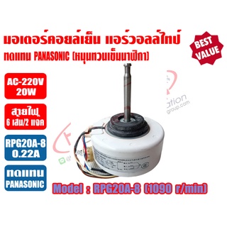 มอเตอร์คอยล์เย็น แอร์วอลล์ไทป์ 12000BTU (AC-20w) รุ่น RPG20A-8 (ทดแทน PANA)