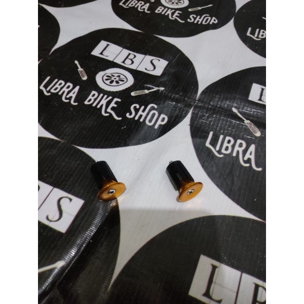 ONE PAIR OF RNA COMPONENTS CL-84 ALLOY END BAR GOLD HANDLEBAR END COVERS