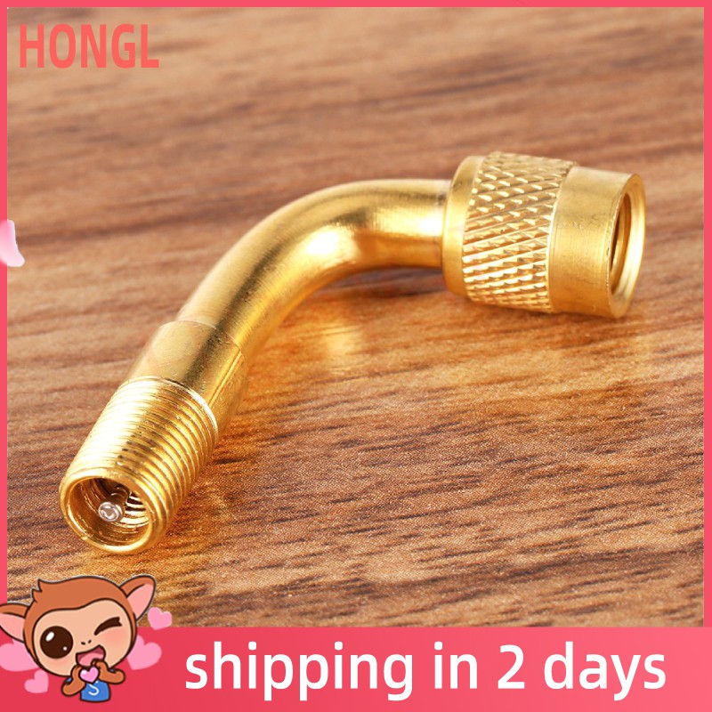 Honglai 【Ready Stock】วาล์วทองเหลืองขยายลมยาง 90 องศาสำหรับวาล์วควบคุม
