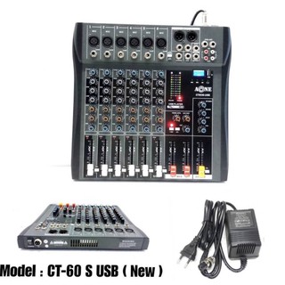 มิกเซอร์ mixer  6ch รุ่นใหม่ CT-60S A-one