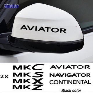 《พร้อมส่ง》สติกเกอร์ติดกระจกมองหลังรถยนต์ อุปกรณ์เสริม สําหรับ Lincoln AVIATOR CONTINENTAL NAVIGATOR MKC MKS MKT MKX MKZ 2 ชิ้น