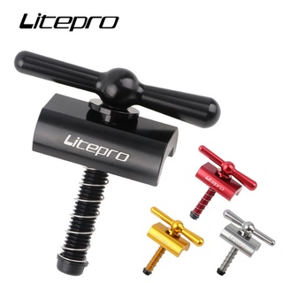 Litepro อะไหล่หัวเข็มขัด รูปตัว C อุปกรณ์เสริม สําหรับแฮนด์บาร์รถจักรยานแบบพับ Brompton