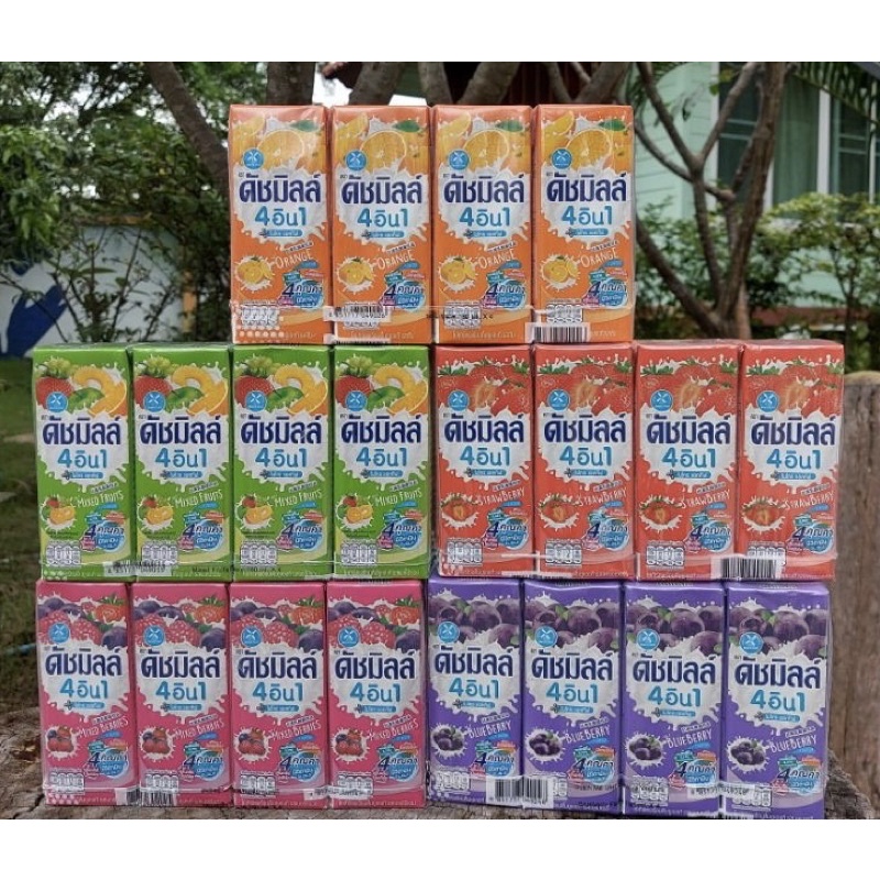 นมเปรี้ยวดัชมิลล์ 180มล. ยกแพค×4กล่อง มี 5 รสให้เลือก