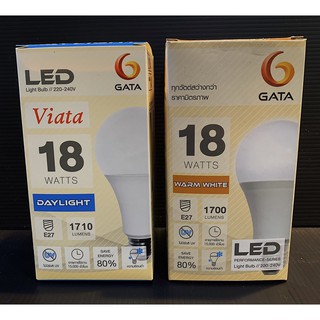 ซื้อ10ดวง ถูกกว่า  หลอดLED 18W ขั้ว E27 GATA (แพ็ค 10 ดวง)