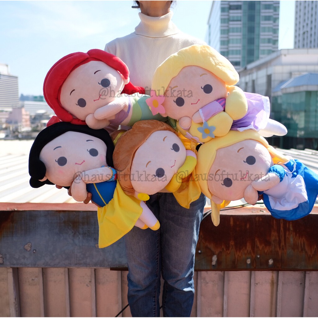 ตุ๊กตา Ariel & Rapunzel & Belle เบลล์ & Snow White & Alice อลิซ ท่านอนตะแคง 16นิ้ว Disney Princess เจ้าหญิงดิสนีย์