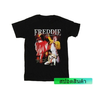 เสื้อยืดวินเทจเสื้อยืดลำลองWanyg เสื้อยืดลําลอง แขนสั้น พิมพ์ลาย Queen Freddie Mercury Homage 2019 สไตล์คลาสิก ของขวัญวั