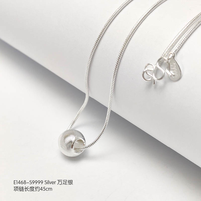 ส9999 สร้อยคอจี้เงิน 万银进转珠吊จี้สร้อยคอ (จ1468)