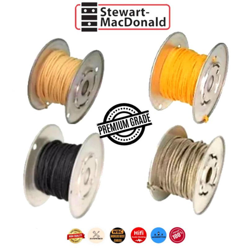 สายไฟสำหรับเดินวงจรกีต้าร์ไฟฟ้า 22AWG GAUGE VINTAGE SOLID มีทั้งหมด 4 แบบ(ราคาต่อเมตร)