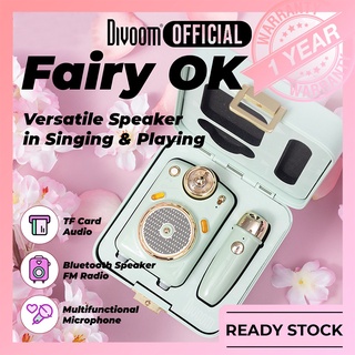 Divoom Fairy OK ลําโพงบลูทูธ 20 Core 10 W พร้อมไมโครโฟน ร้องเพลง และเล่นวิทยุ FM