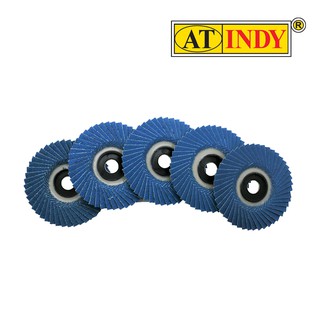 AT INDY Flaxible Flap Disc จานทรายเรียงซ้อน หลังอ่อน 4" G008-40,G008-60,G008-80,G008-100,G008-120