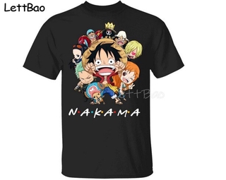 เสื้อยืด One Piece FRIENDS สไตล์อะนิเมะพิมพ์เสื้อยืดญี่ปุ่นเสื้อยืดผู้ชายเสื้อยืดเสื้อยืดลําลอง uRB