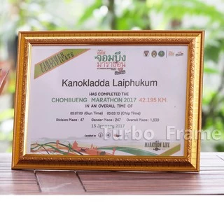 กรอบรูปเพื่อใส่ใบประกาศ ภาพงานพิธีต่างๆ ขนาดภาพ 10x15",10x12", A4 ,8x12",8x10",A5,6x8" พร้อมกระจกใส ขาตั้งหูแขวนผนัง **