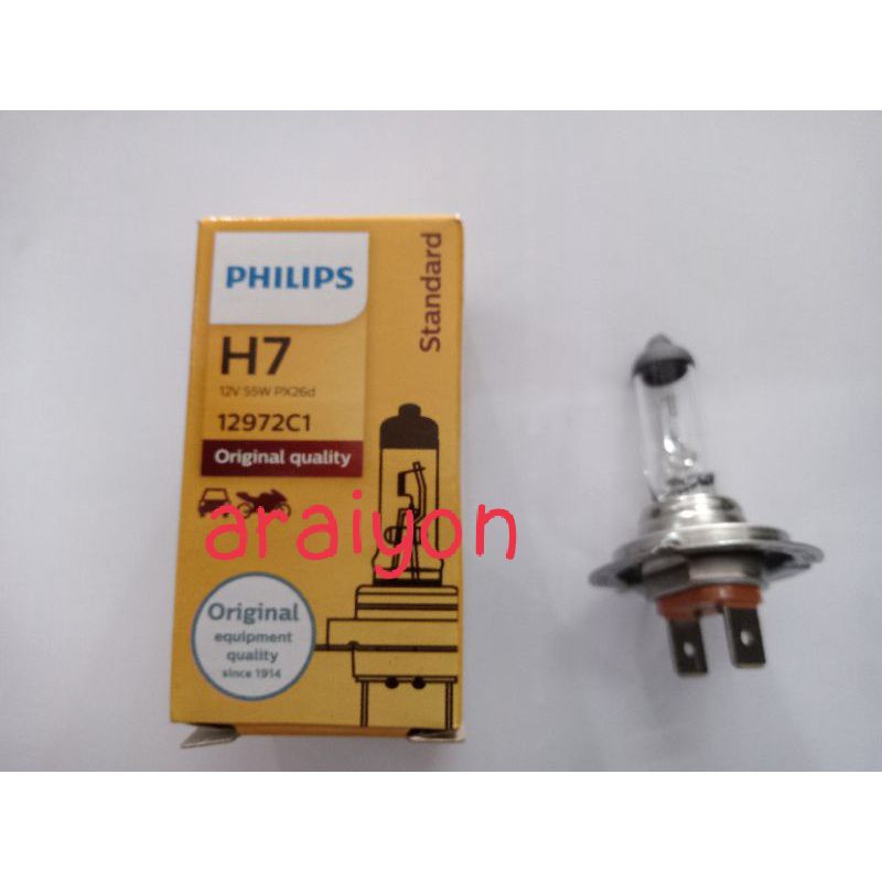 หลอดไฟหน้าH7/12V/55Wฟิลลิปส์แท้