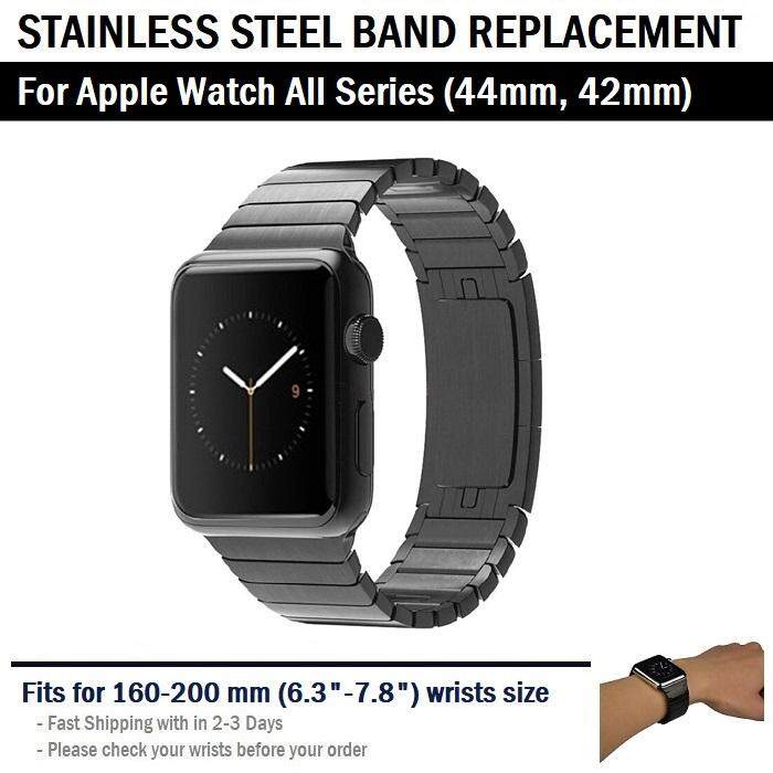 สาย โลหะ เหล็ก สแตนเลส นาฬิกา Apple Watch 7 SE 6 5 4 3 2 1 - สายนาฬิกา Link Bracelet Stainless for Apple Watch 45mm 44mm