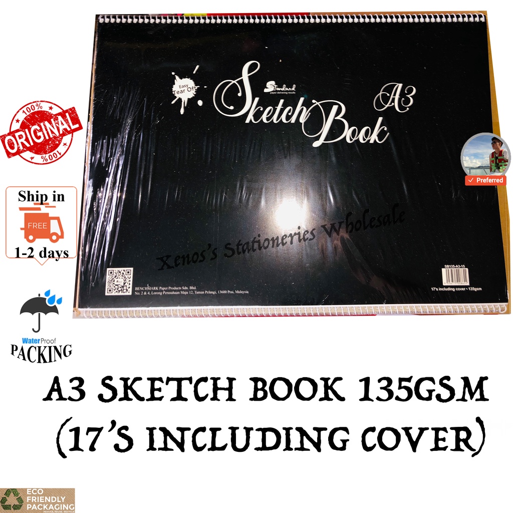 A3 SKETCH BOOK 135G [ มาตรฐาน SKETCH BOOK A3 ]