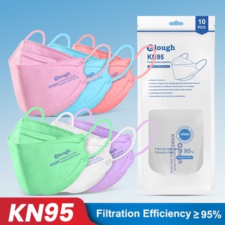 Fast delivery 10PCS Reusable FFP2 KN95 Mask Certificadas Colores Fish Face Mask 4 Ply Face Mask For Adult