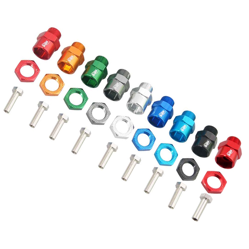 RC Alum Wheel Hex Combine 12mm Turn 17mm Drive 4PC For HSP 1:10 Buggy Truck