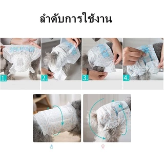 ผ้าอ้อมสุนัข หมา ผ้าอ้อมสัตว์เลี้ยง ชาย หญิง แพมเพิสสุนัข ผ้าอนามัยสุนัข Dog Diaper คุณภาพคุ้มค่า ใส่ดี เบาสบายตัว