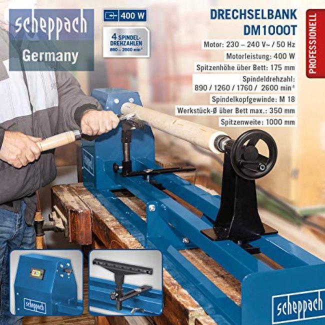 SCHEPPACH เครื่องกลึงไม้ ขนาด 40 นิ้ว รุ่น DM1000T  SCHEPPACH เครื่องกลึงไม้ ขนาด 40 นิ้ว DM1000T sc