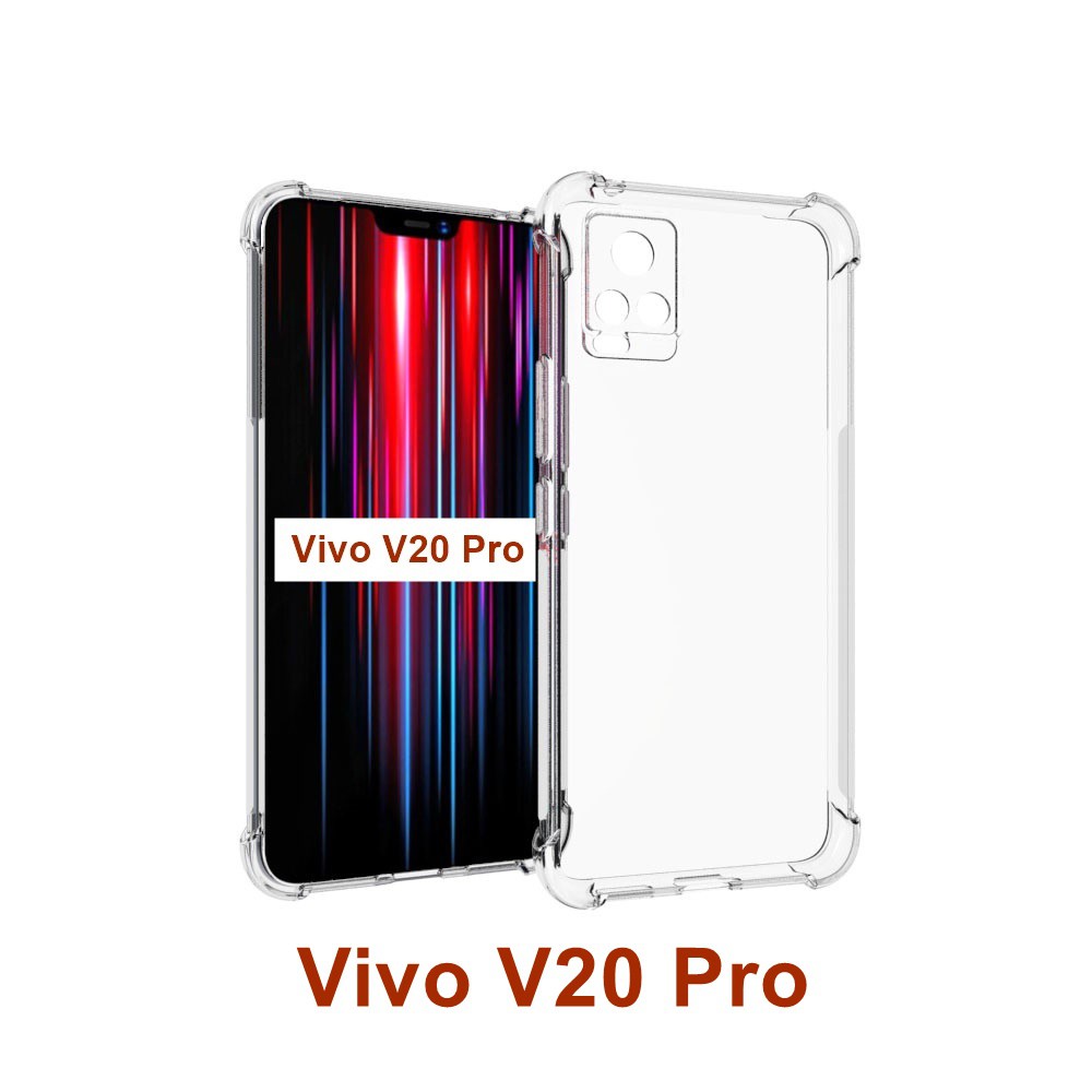 เคสมือถือใช้สำหรับ Vivo V20 Pro แบบ TPU ใสเสริมขอบและมุมกันกระแทก