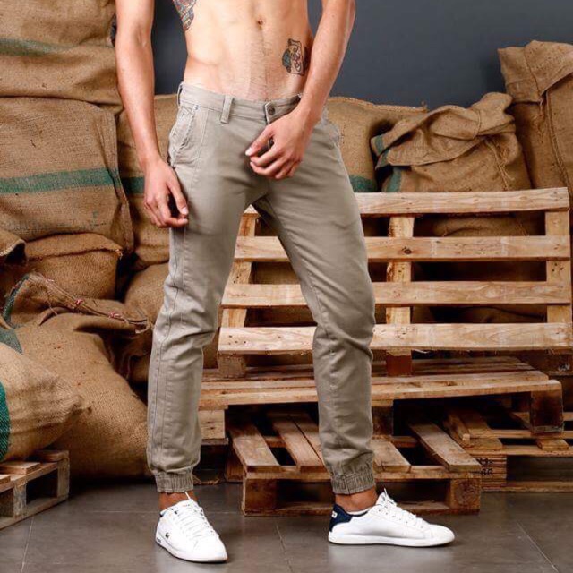 Rudedog @Luft กางเกงขาจั้ม สีครีม