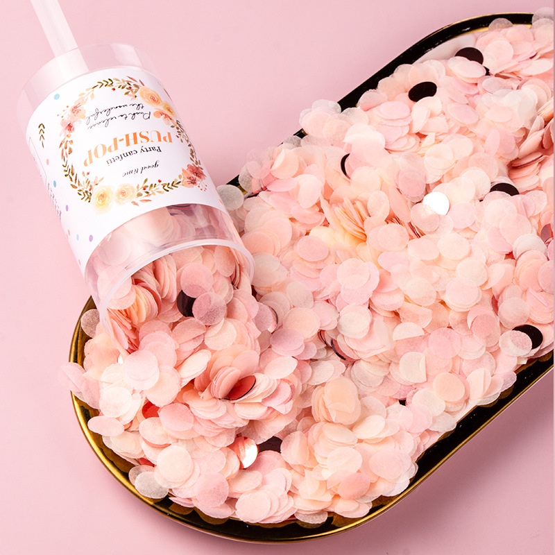 พลุกระดาษ push-pop paper shoot พลุ เปเปอร์ชู้ต สำหรับปาร์ตี้เซอร์ไพรส์ งานฉลองวันเกิด ปีใหม่ สีสวย พร้อมส่งค่าา - รูปที่ 2