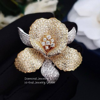 เข็มกลัดงานเพชร CZ แท้ค่ะ Diamond Brooch งานน่าร๊ากกก ดูดี  งานสวยมากกกกก เพชรใส ไม่ขุ่นแม้แต่เม็ดเดียว