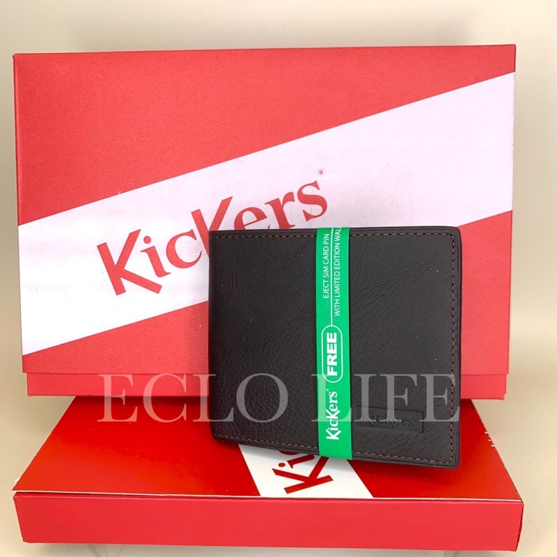 Kickers Short Wallet Purse Leather Unisex พร้อมการ์ดซิมดีดฟรี [KDQR-NC-55578]