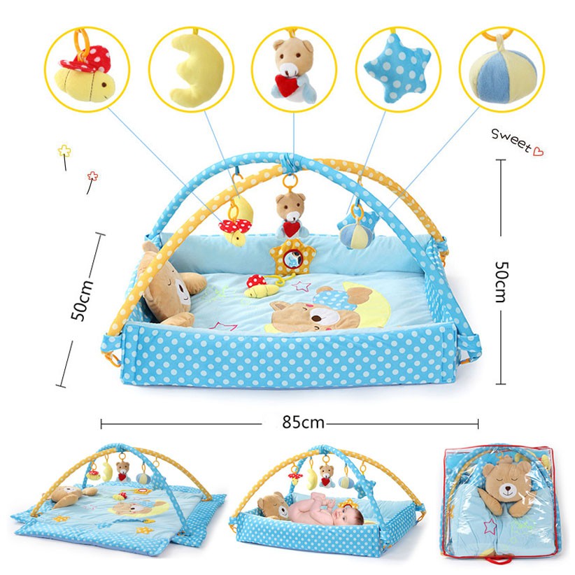 Smart kiddy shop Play Gym  Play Mat : Dream สีฟ้า เพลยิม เพลแมท  ( ของเล่นเด็กอ่อน ของขวัญเด็กแรกเกิ