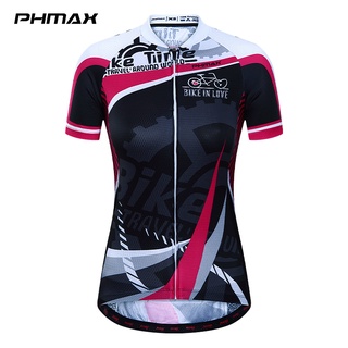 Phmax เสื้อปั่นจักรยาน ฤดูร้อน ระบายอากาศ แขนสั้น เสื้อผ้าจักรยาน เสื้อปั่นจักรยานเสือภูเขา