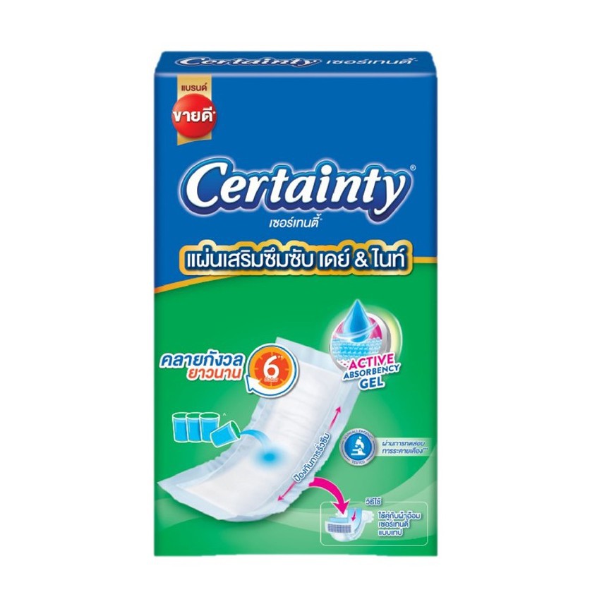 [Gift] [Brand Membership] Certainty Subpad แผ่นเสริมซึมซับ เดย์ & ไนท์ (12 ชิ้น x 1 แพ็ค) (สินค้าสมนาคุณงดจำหน่าย)