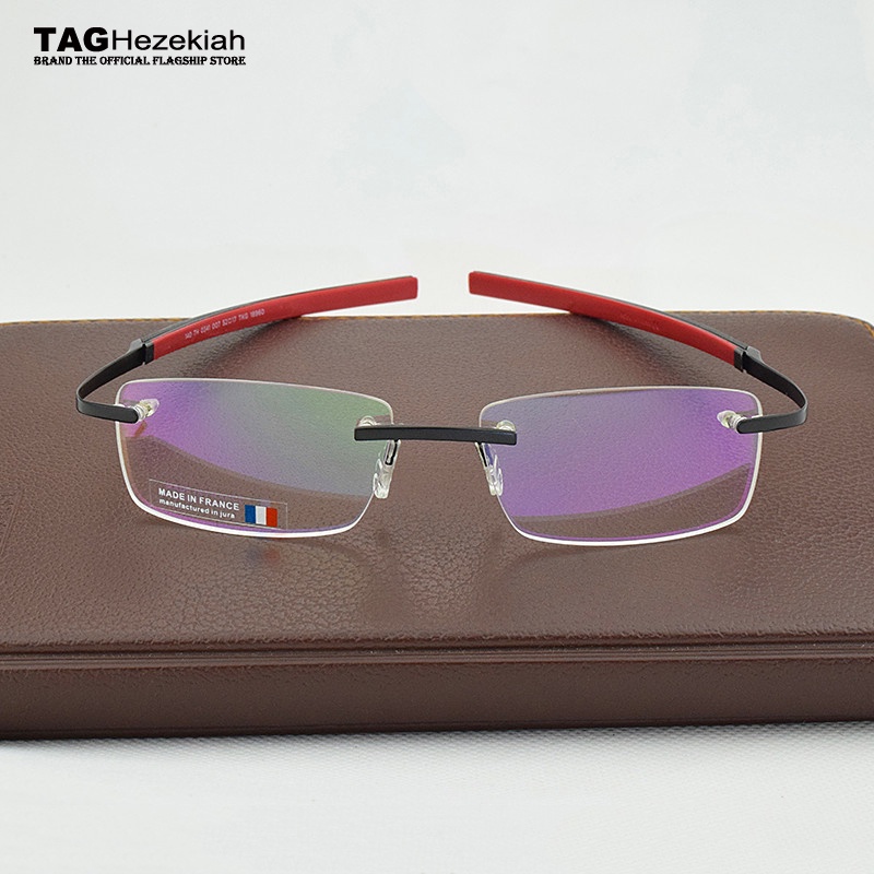 2021 Frameless Eyeglasses Brand TAG Hezekiah Myopia Glasses Frame for