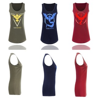 เสื้อกล้าม Pokemon Go!  Sleeveless Green style รุ่น ทีม Instinct/Valor/Mystic