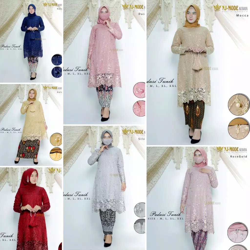 Kebaya Set - Tille Tunic - Modern Tunic Kebaya - Tille Kebaya - Modern Kebaya - Padang Tunic - Moder