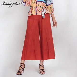 Lady Plus กางเกง Cotton ทรงบาน | Cotton Flare Pants สีส้ม